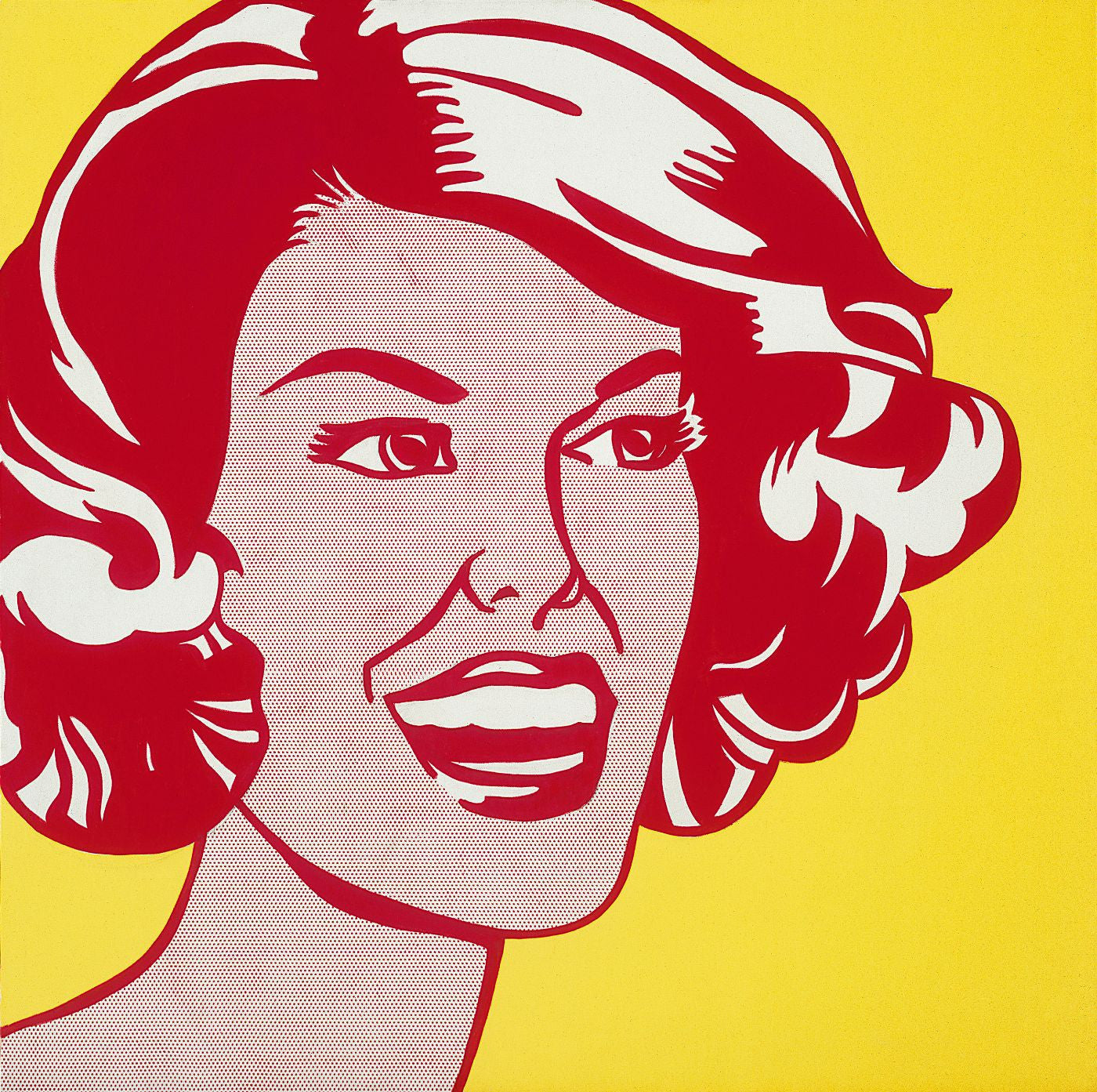 Head - Red And Yellow - Large Art Prints by Roy Lichtenstein | Buy