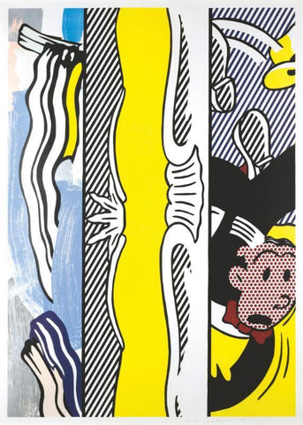 Untitled-(A Wall) - Large Art Prints by Roy Lichtenstein