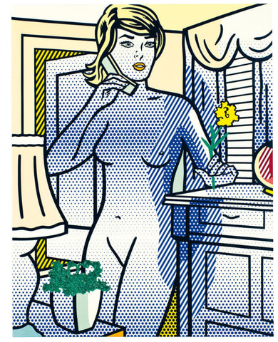 Roy Lichtenstein - Naked With Yellow Flower by Roy Lichtenstein