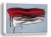 Set Of 3 Roy Lichtenstein Paintings- Red and White Brushstrokes, Pop Art - Brushstroke, Reflections On Brushstroke C. 45 - Gallery Wrapped Art Print