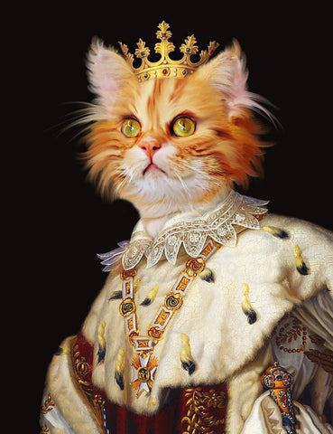 Royal Cat - Feline Portrait - Art Prints