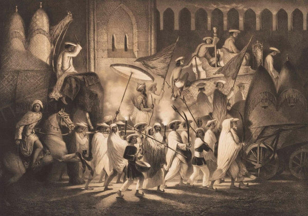 Royal Procession - Prince Alexis Dmitievich Soltykoff - Orientalist Art Painting - Life Size Posters