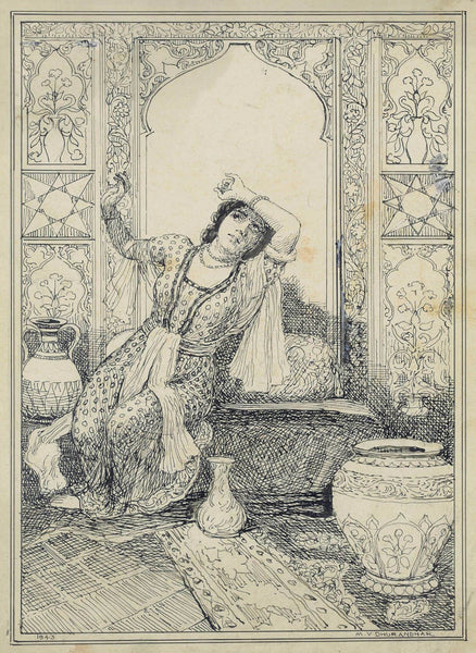 Rubaiyat Of Omar Khayyam 2 - M V Dhurandhar - Indian Masters Artwork - Large Art Prints