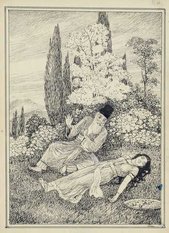 Rubaiyat Of Omar Khayyam 3 - M V Dhurandhar - Indian Masters Artwork by M. V. Dhurandhar