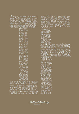 Rudyard Kipling Poem - IF - Graphic Art Poster - Life Size Posters