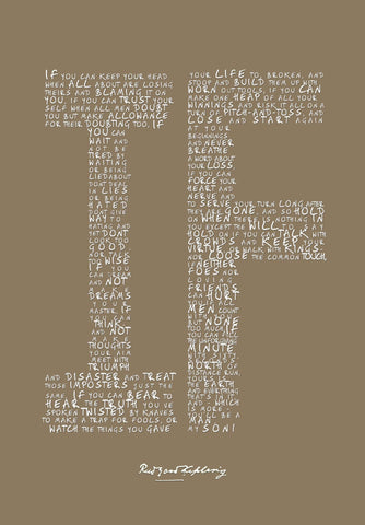 Rudyard Kipling Poem - IF - Graphic Art Poster by Tallenge Store