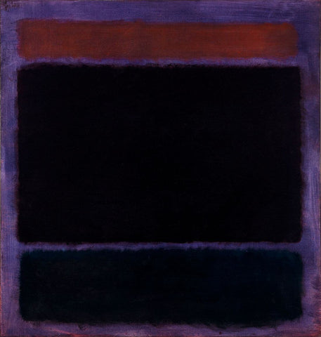 Rust, Blacks on Plum - Mark Rothko - Color Field Painting - Framed Prints