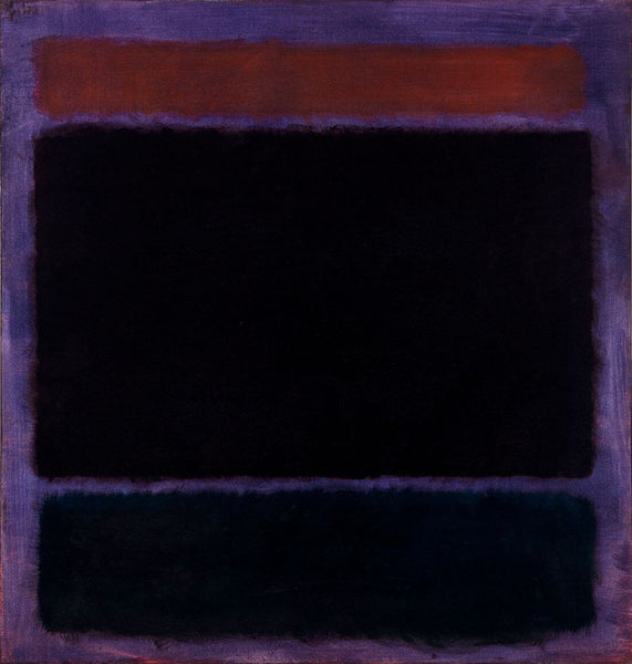 Rust, Blacks on Plum - Mark Rothko - Color Field Painting - Canvas Prints