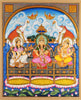 Saraswati Lakshmi And Ganesha Painting - Framed Prints