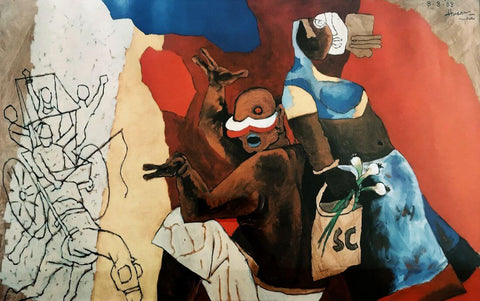 SC - M F Husain - Painting - Life Size Posters