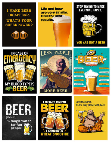 Beer - Set of 10 Poster Paper - (12 x 17 inches)each by Beer Posters