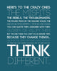 Motivational Poster - Steve Jobs Apple Founder - Think Different - Inspirational Quote - Canvas Prints