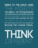 Motivational Poster - Steve Jobs Apple Founder - Think Different - Inspirational Quote - Framed Prints