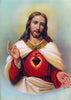 Sacred Heart of Jesus Christ (Coeur Sacre-Jesus) - Christian Art Religious Painting - Framed Prints