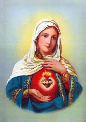 Sacred Heart of Virgin Mary (Coeur Immacule - Marie) - Christian Art Religious Painting by Christian Artworks