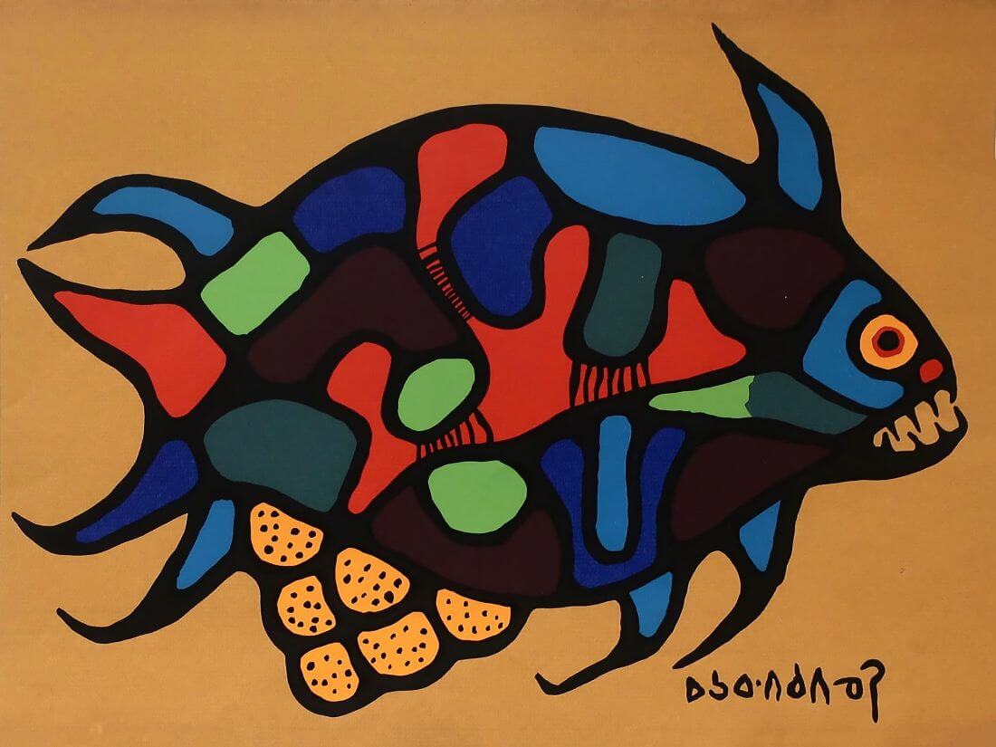 Sacred Trout With Eggs - Norval Morrisseau - Contemporary Indigenous Art  Painting - Framed Prints by Norval Morrisseau, Buy Posters, Frames, Canvas  & Digital Art Prints