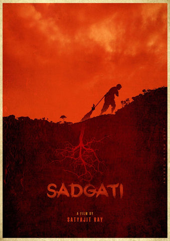 Sadgati - Satyajit Ray - Bengali Movie Poster - Graphic Art Poster - Framed Prints