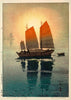Sailboats Morning (Hansen Asa) - Yoshida Hiroshi - Japanese Woodblock Ukiyo-e Print Art Masterpiece - Posters