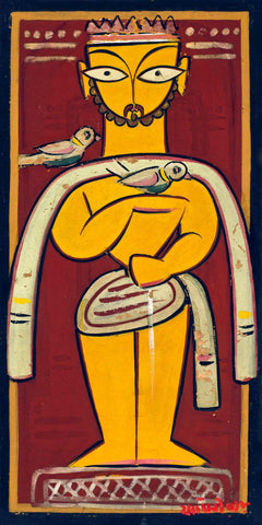 Saint Francis - Jamini Roy - Bengal School - Christian Art Painting by Jamini Roy