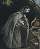 Saint Francis Kneeling in Meditation (? ????? F?a???s??? G??at?st?? st? ??a????sµ?) – Doménikos Theotokópoulos – Christian Art Painting - Large Art Prints