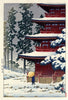 Saishoin Temple in Snow, Hirosaki - Kawase Hasui - Ukiyo-e Woodblock Print Art Painting - Posters