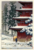 Saishoin Temple in Snow, Hirosaki - Kawase Hasui - Ukiyo-e Woodblock Print Art Painting - Life Size Posters