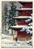 Saishoin Temple in Snow, Hirosaki - Kawase Hasui - Ukiyo-e Woodblock Print Art Painting - Framed Prints