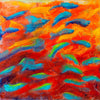 Salmons - Contemporary Abstract Art Painting - Large Art Prints