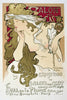 Salon des Cent - Vintage Advertisement Poster - Alphonse Mucha - Art Nouveau Print - Framed Prints