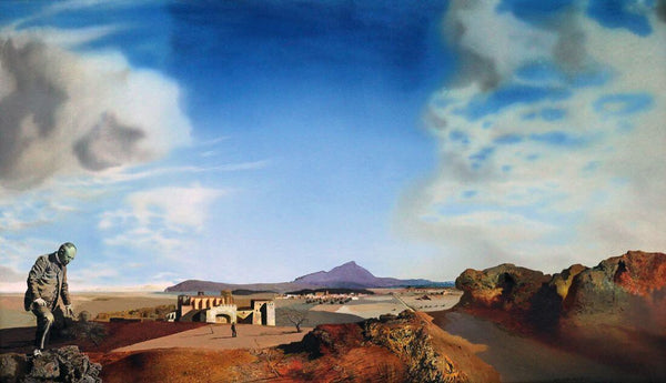The Chemist Of Ampurdan In Search Of Absolutely Nothing(La química de Ampurdan en busca de absolutamente nada) - Salvador Dali Painting - Surrealism Art - Framed Prints