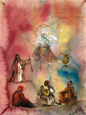Arabian Nights (Noches árabes) - Salvador Dali Painting - Surrealism Art - Life Size Posters