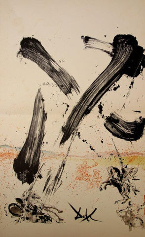 Attack On The Windmills - Lithograph From The Catalog of the Graphic Works by Salvador Dali - Life Size Posters