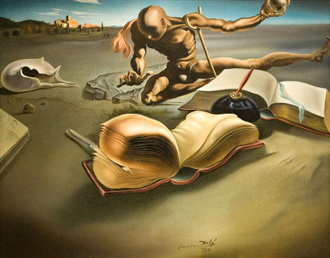 Book Transforming Itself Into A Nude Woman - Life Size Posters by Salvador Dali