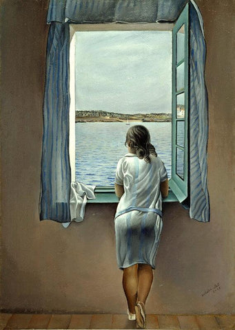 Girl At The Window - Posters by Salvador Dali