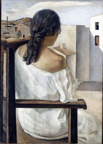Retrato Portrait - (Muchacha De Espalda) By Salvador Dali by Salvador Dali
