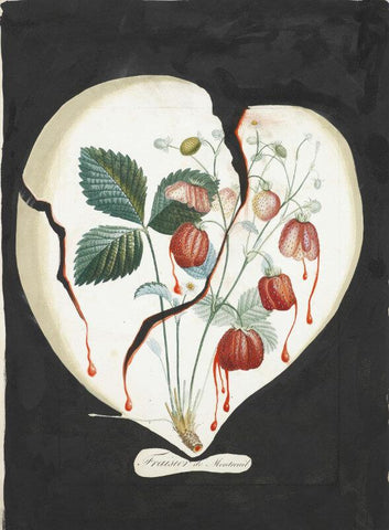 The Strawberry Heart - (Coeur De Fraises) By Salvador Dali - Large Art Prints by Salvador Dali