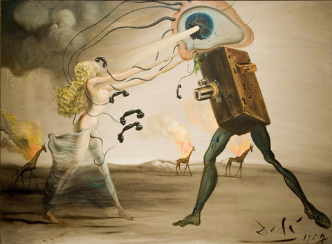 Burning Giraffes and Telephones - Posters by Salvador Dali