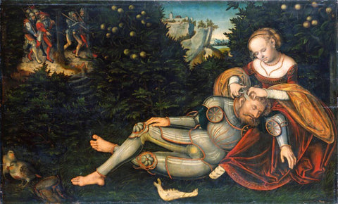Samson and Delilah – Lucas Cranach – Christian Art Painting - Framed Prints