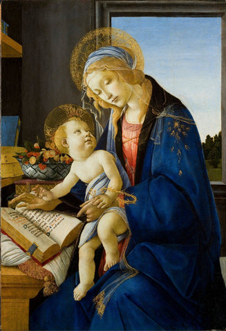 Madonna of the Book - Life Size Posters by Sandro Botticelli