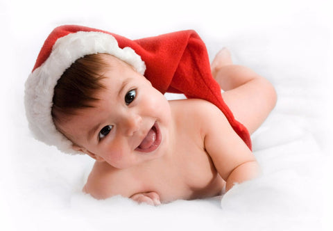 Santas Little Helper - Cute Baby - Posters by Sina