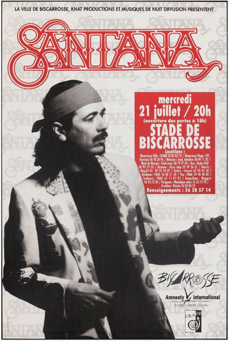 Santana - Tour Of France - Concert Poster - Life Size Posters