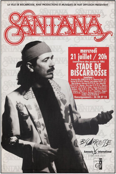 Santana - Tour Of France - Concert Poster - Canvas Prints
