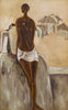 Santhal Girl - B Prabha - Indian Painting - Life Size Posters