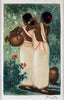 Santhal Women - Haren Das - Bengal School Art Etching - Art Prints