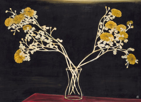 Chrysanthemums In A Glass Vase, 1950 by Sanyu