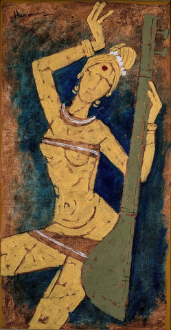 Saraswati - Maqbool Fida Husain - Canvas Prints