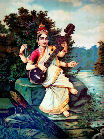 Saraswati by Raja Ravi Varma