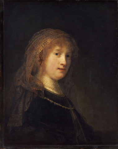 Saskia_van_Uylenburgh,_the_Wife_of_the_Artist - Rembrandt van Rijn - Large Art Prints by Rembrandt