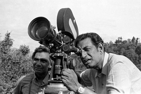 Satyajit Ray - Shooting - Nemai Ghosh - Bengali Movie Collection - Canvas Prints