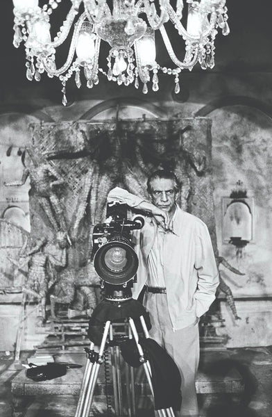 Satyajit Ray On Location For Ganashtaru in 1989 - Bengali Movie Collection - Framed Prints